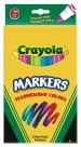 Crayola Washable Markers, Fluorescent Colors, Conical Tip - 6/Pkg - CYO587748