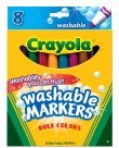 Crayola Washable Markers, Bold Colors, Conical Tip - 8/Set - CYO587832