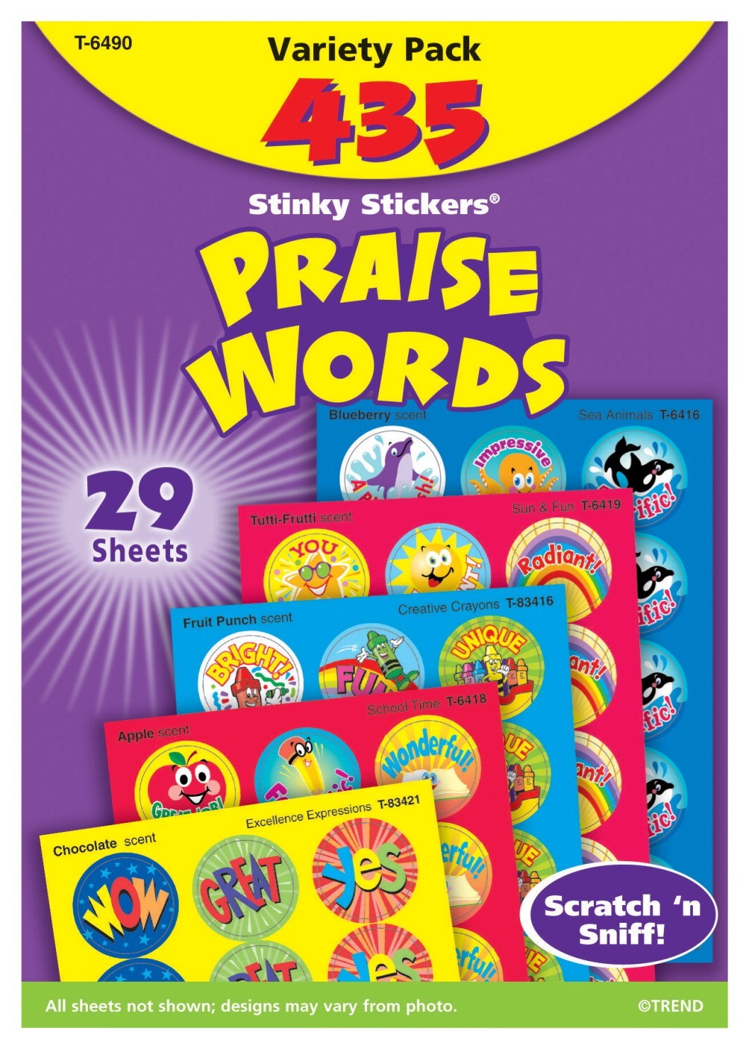 Stinky Stickers Praise Words Variety Pack - 432/Pkg