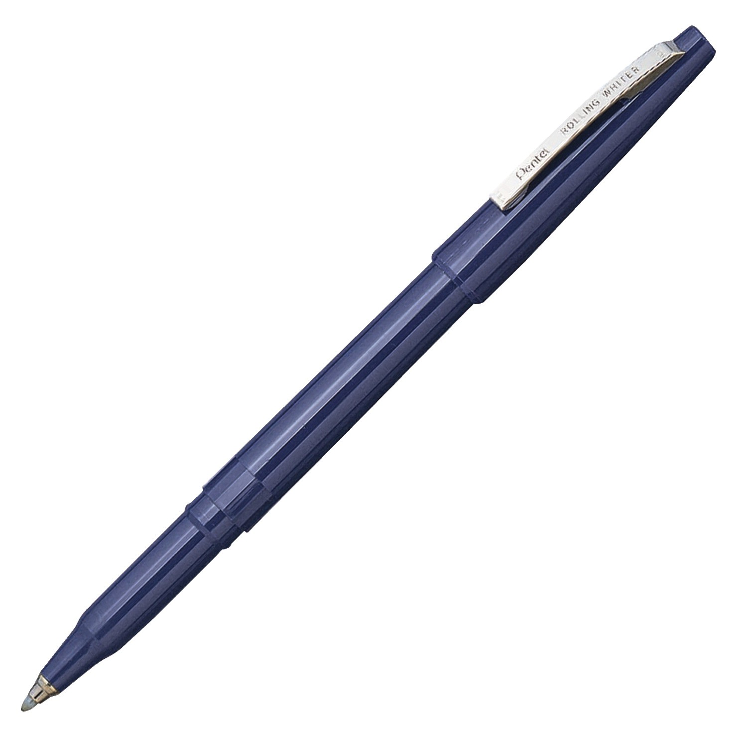 Pentel Recycology Rolling Writer R100 Pen, .8 mm Tip - Blue - 12/Pkg - PENR100C