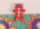 Magnet Man Shaped Clip, Red