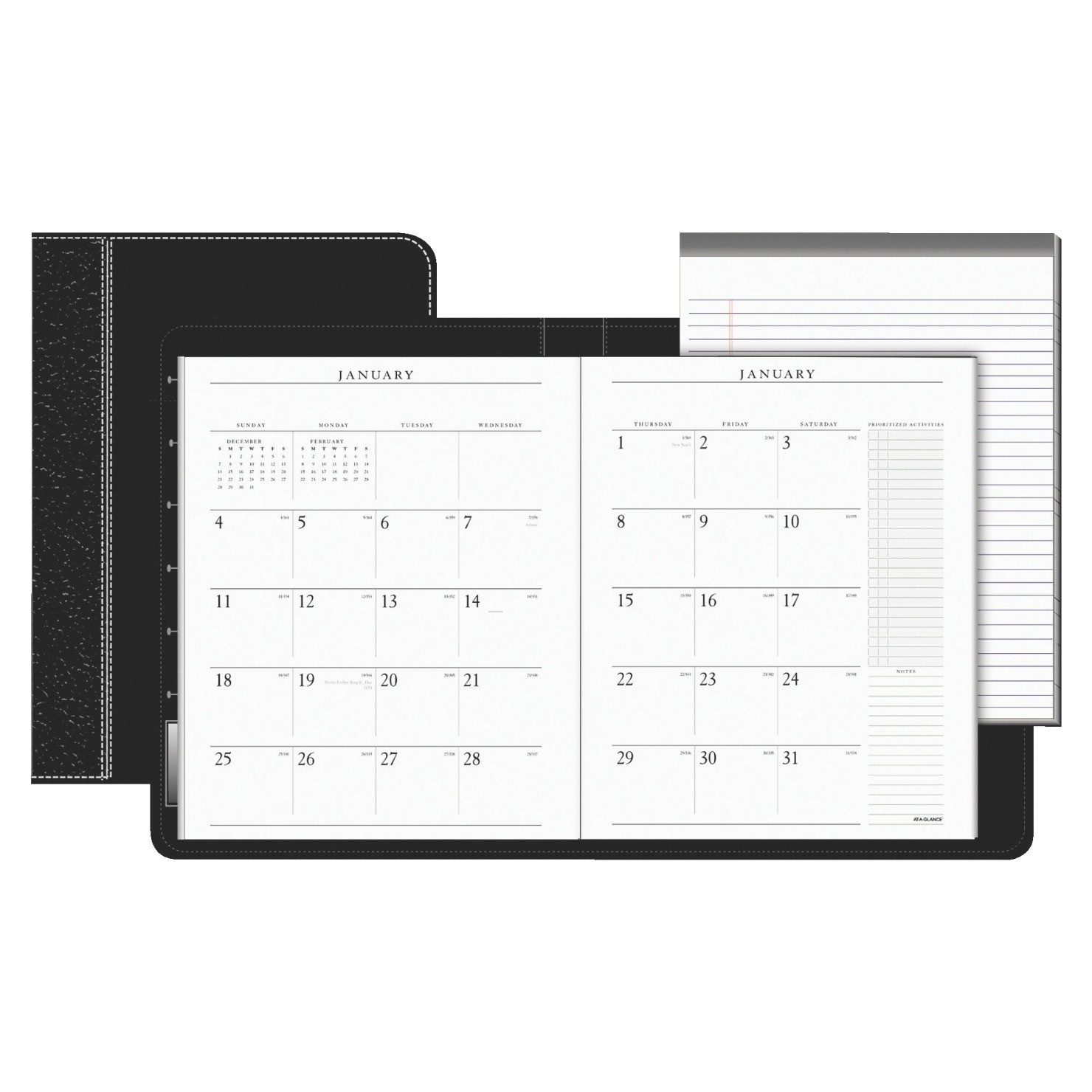 13 Month At-A-Glance Refillable Monthly Planner Padfolio - 9 x 11in, Jan - Jan, Black