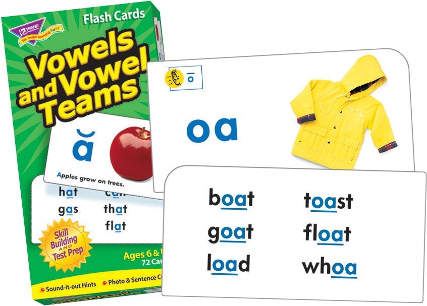Vowels and Vowel Teams Flash Cards