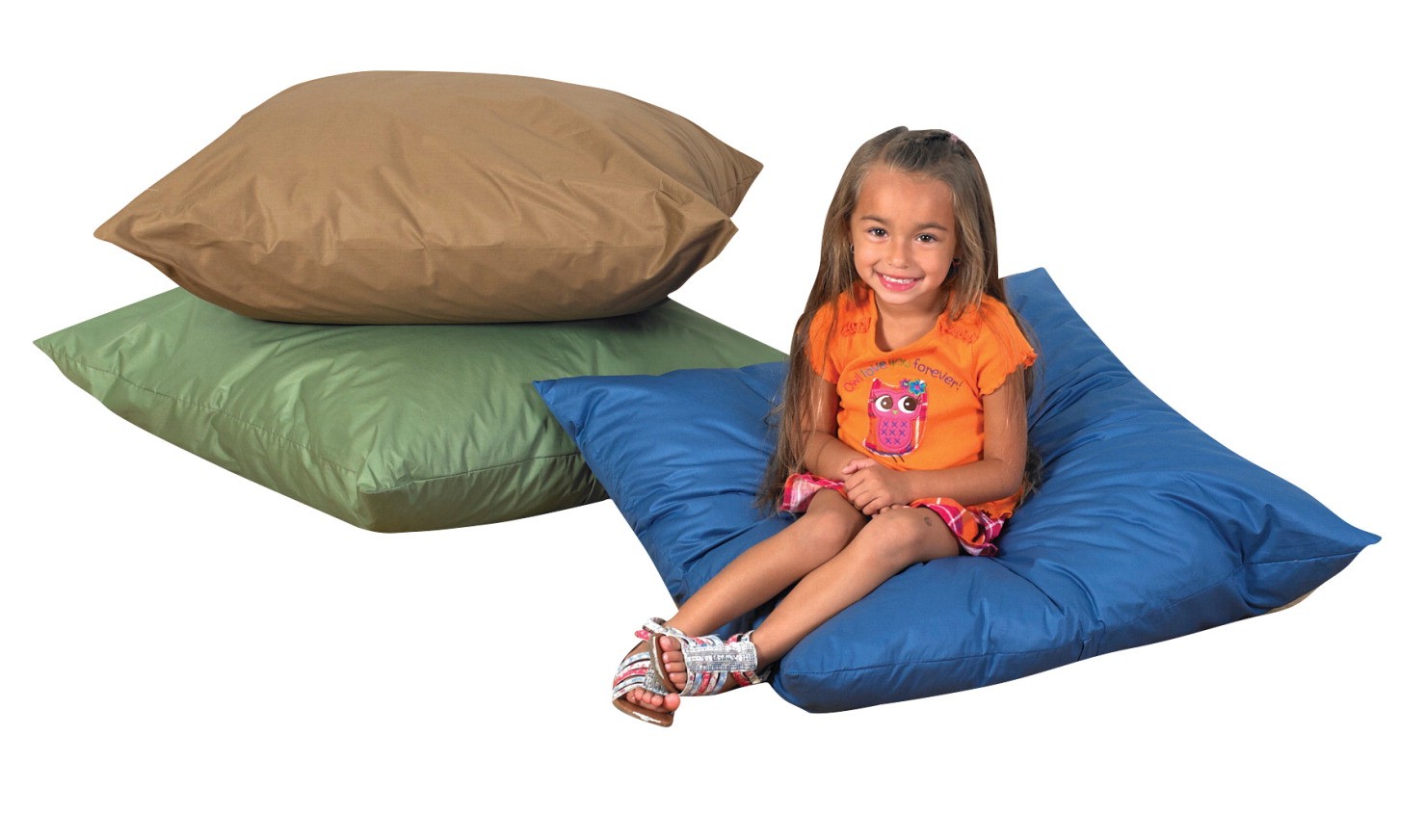 Children's Pillow, 27 X 27 X 8 In., Polyester Cover, Blue