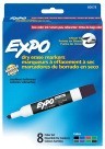 Expo Dry Erase Markers, Chisel Tip, Low Odor - Assorted Colors - 8/Set - SAN80078