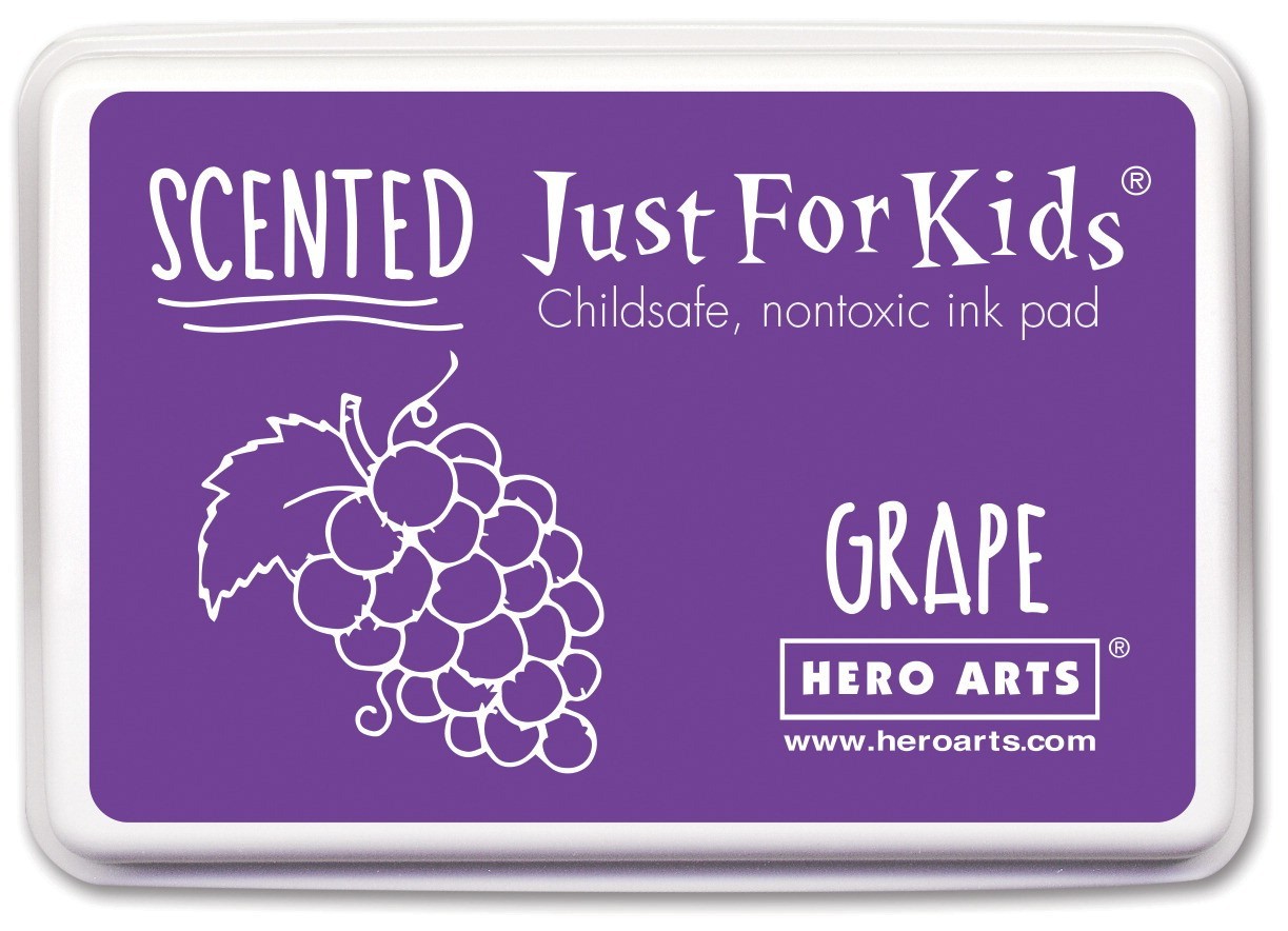 Stamp Pad, Non-Toxic, Grape Scented, Purple Ink
