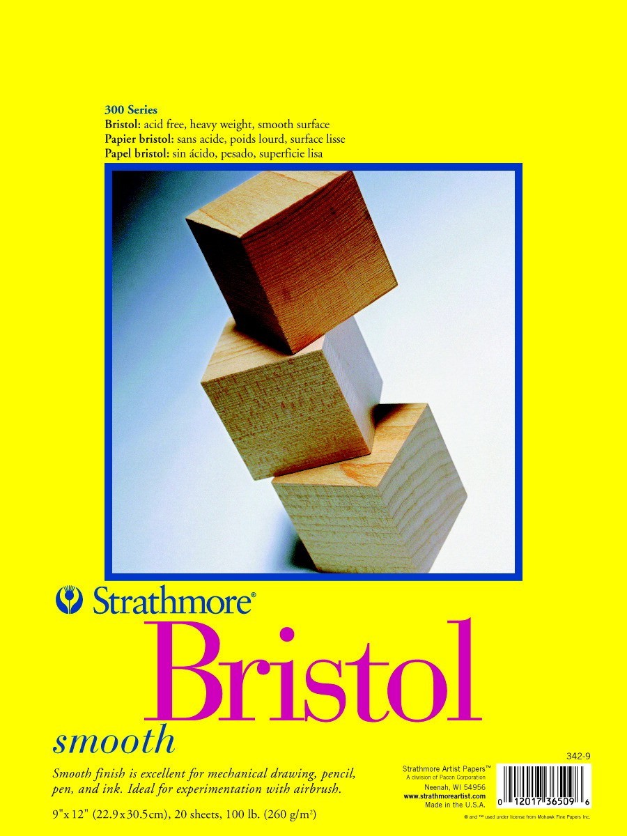 19 X 24 Bristol Board, Strathmore 300 Series,100 Lb., 20 Sheets