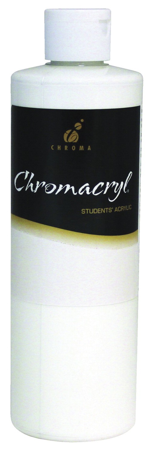 Chromacryl Premium Students Acrylic Paint, 1 pt Bottle, White