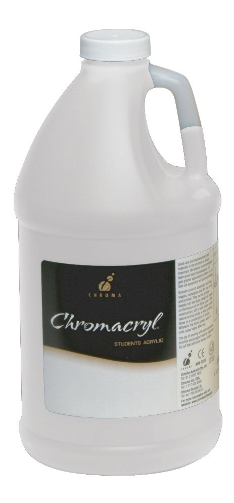 Chromacryl Premium Students Acrylic Paint - 1/2 Gallon - White