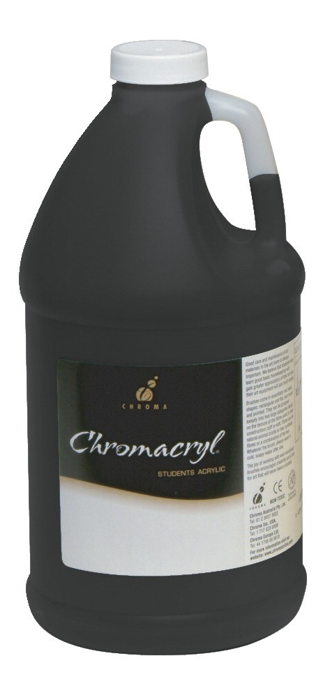 Chromacryl Premium Students Acrylic Paint - 1/2 Gallon - Black