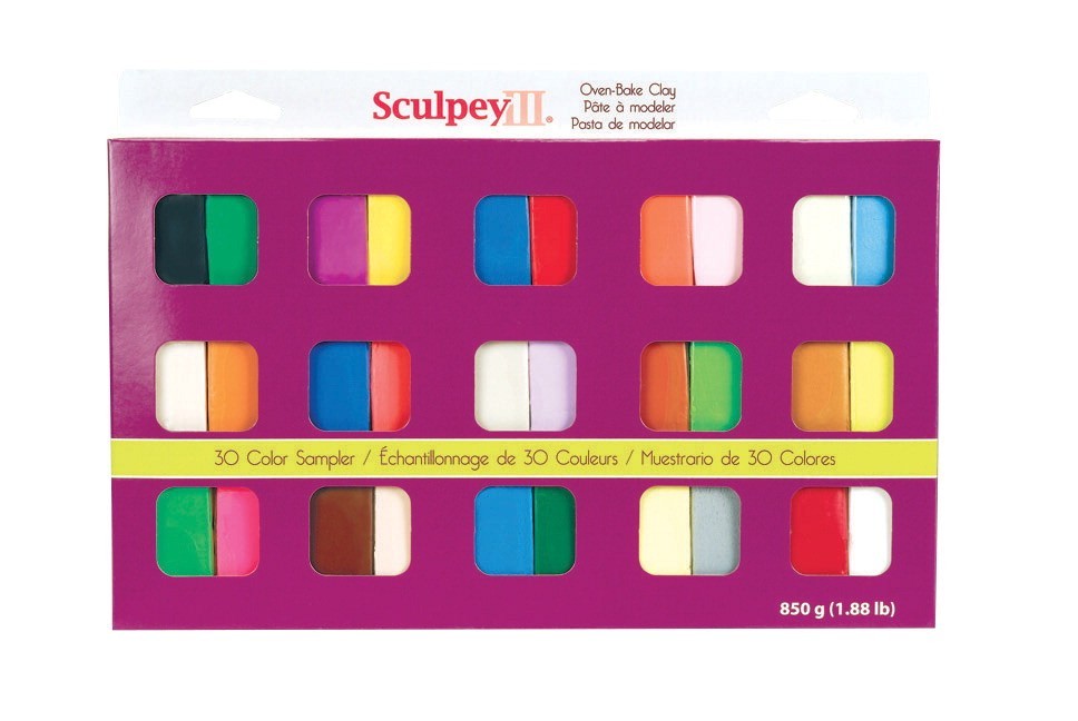 Sculpey III Polymer Clay, Assorted Color - 30/Set