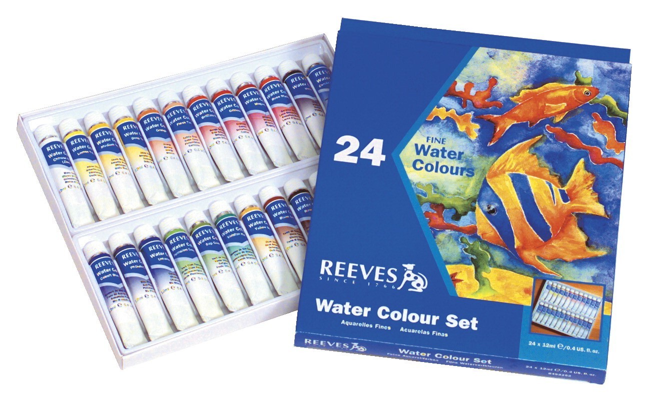 Reeves Watercolors - 10 ml Tubes - 24/Set - Assorted Colors