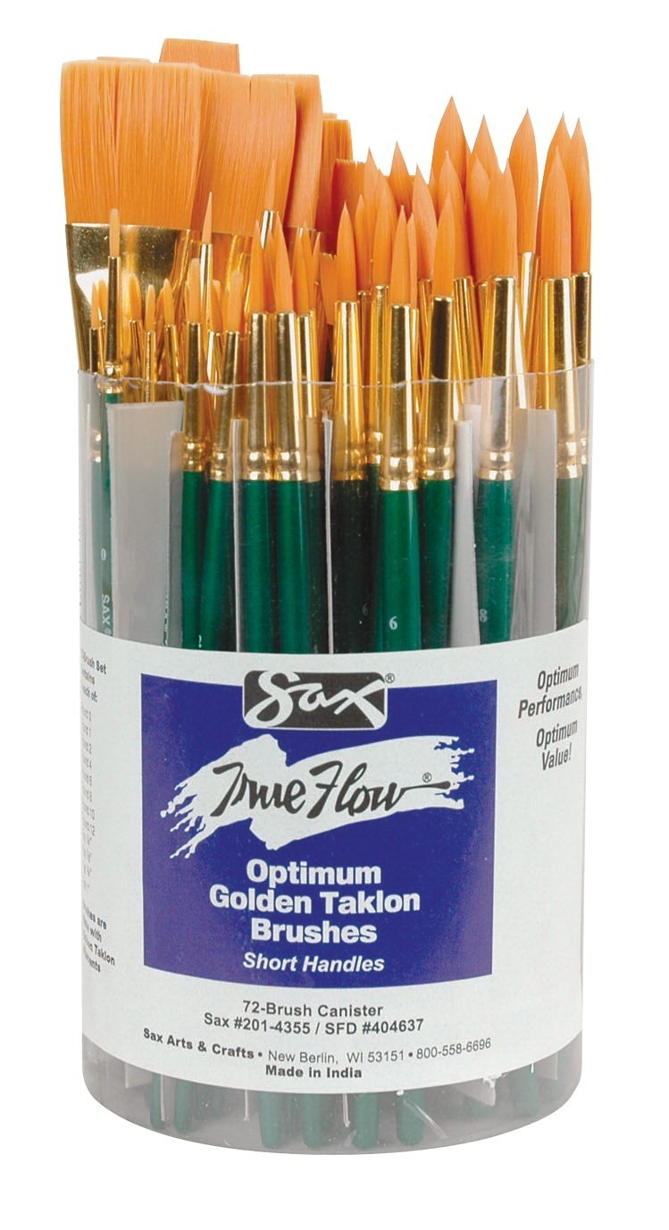 Brush TF Optimum Golden Taklon Canister - 72/Set