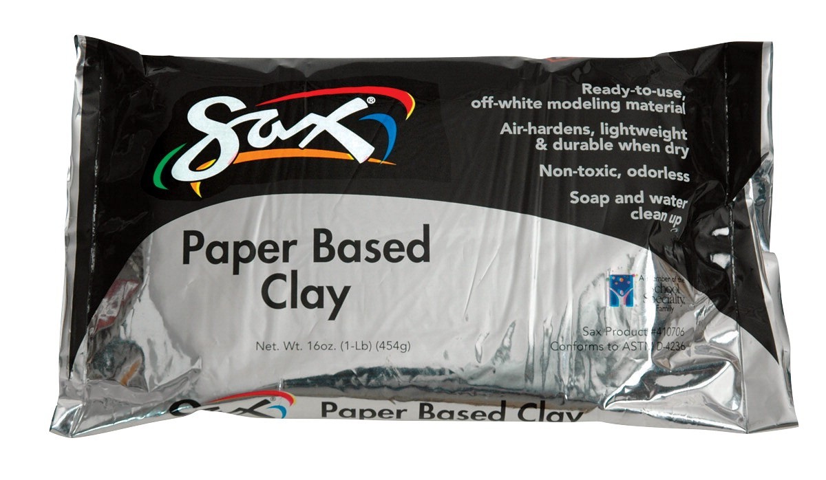 Sax Ready to Use Non-Toxic Paper Based Clay, 1 lb