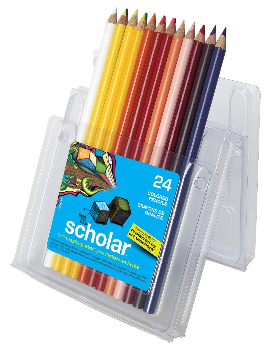 Prismacolor Scholar Non-Toxic Smooth Colored Pencil Set, Thick Tip, Assorted Color, Set of 24