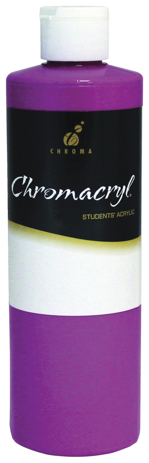 Chromacryl Premium Students Acrylic Paint, 1 pt Bottle, Magenta