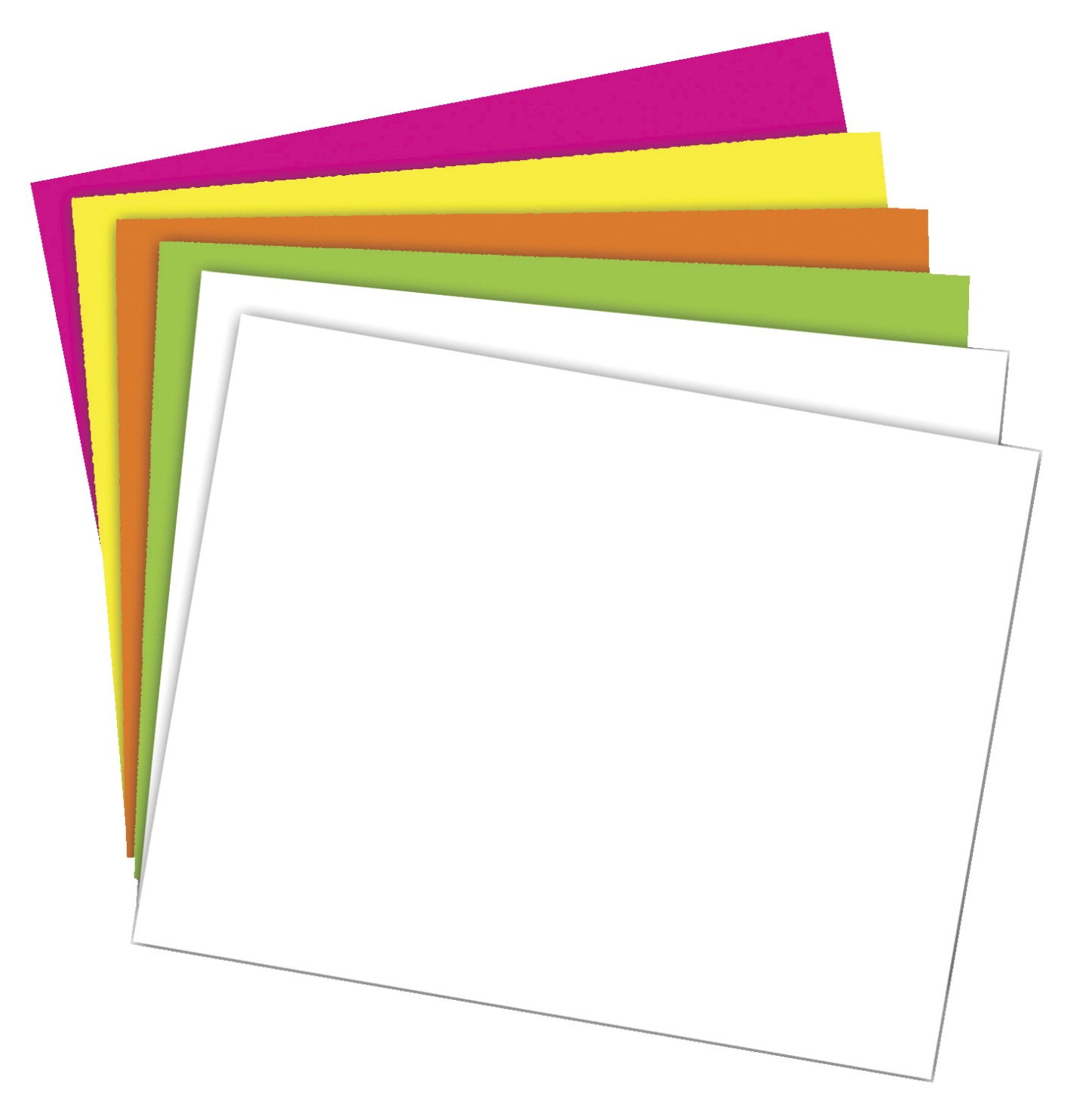 Poster Board, 11 X 14", White/Assorted Neon Color, Pack of 50