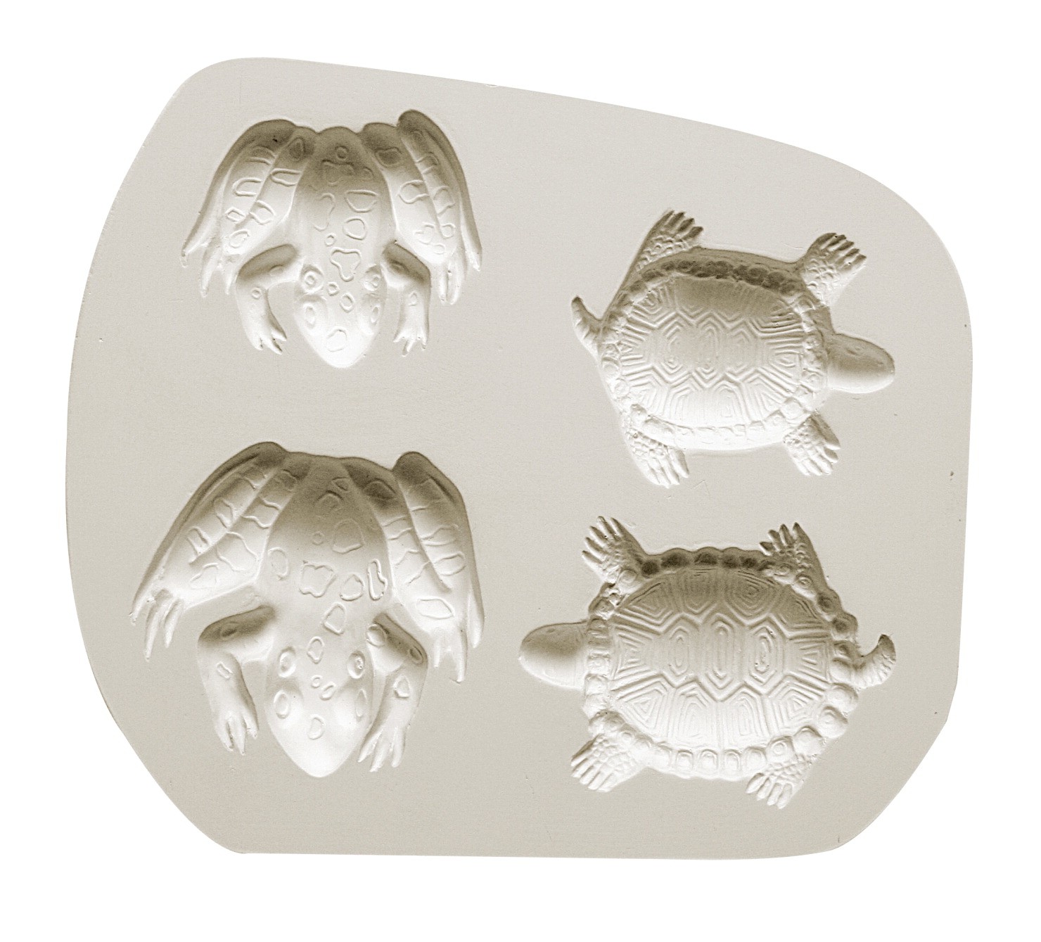 Amaco Turtle and Frog Plaster Sprig Mold, 7 X 6-1/4"