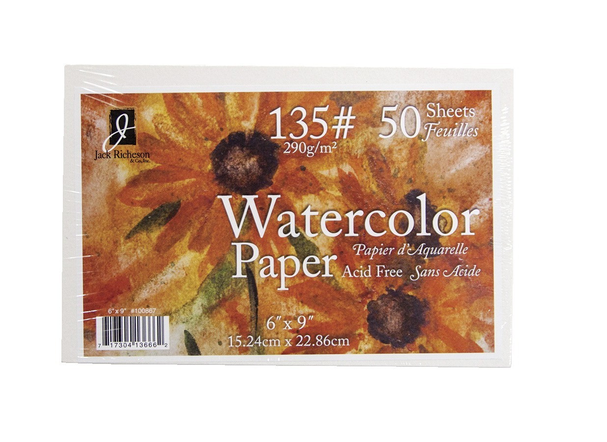 6 X 9 Jack Richeson Watercolor Paper, 135 lb. - 50 Sheets