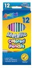 Liqui-Mark Metallic Colored Pencils, Assorted Colors - 12/Set