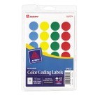 3/4" Avery Round Color Coding Dots, Removable Labels - Assorted Colors - 1008 Labels/Pkg