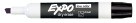 Expo Dry Erase Markers, Chisel Tip, Low Odor - Black - 12/Pkg