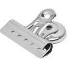 Bulldog Clip, No 2, 1/2 In. Capacity, Heavy Duty Magnetic Grip, Nickel Plated Steel, Silver - 12/Pkg