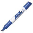 Bic Dry Erase Marker, Great Erase Grip XL, Chisel Tip - Blue - 12/Pkg