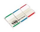 1 X 1-7/10 Post-it File Tabs and 3-Pack Dispenser, White with Assorted Color Bars - 66/Pkg