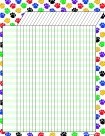Colorful Paw Prints Incentive Border Chart - 17 In.