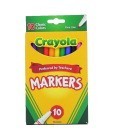 Crayola Marker Set, Fine Tip, Assorted Classic Colors - 10/Set - CYO587726
