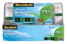 3/4 X 600" Scotch Magic Greener Tape, in Disposable Dispensers, 1" Core, Matte Clear - 6/Pkg