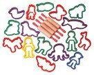 Clay Cutters, Multiple Shapes, Plastic, Assorted Colors - 20/Set