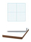 Flipside Dry Erase Graph Board, 11 X 16 In., White - 12/Pkg