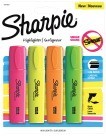 Sharpie Blade Highlighter, Assorted Colors - 4/Pkg