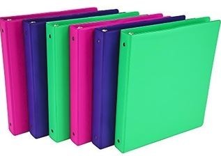 1" Samsill Fashion Color Value Storage Binder, 11 X 8-1/2 in, Assorted