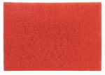 Rectangular Buffing Pad, Non-Woven Polyester Fiber, 14 " x 28", 175 to 600 rpm, Red, 5 PK