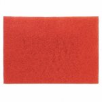 Rectangular Buffing Pad, Non-Woven Polyester Fiber,20", 175 to 600 rpm, Red, 5PK