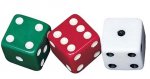 Dotted Dice, 3 Colors, 18 Pairs