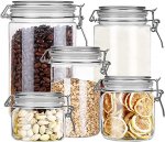 Acrylic Canister Set, Airtight, Set of 5, Food Storage Container with Lids