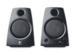 Speakers - Logitech Z130 Stereo Sound, 5 Watts, Built-in Headphone Jack, Volume Control, Power Control, 3.5mm Plug, Black
