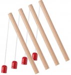 Sumind 4 Pieces, 4 Pieces Wooden Magnetic Fishing Poles