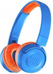 Kids Wireless On-Ear Headphones JBL JR300BT (Rocker Blue) - Designed for Kids - Under 85 dB SPL to protect hearing, Rechareable in 10 min., Foldable, Range 49.2',  12 hour battery.