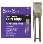 Pin Curl Clips - Soft n Style Dual Purpose, 80/pkg - Burmax #400X
