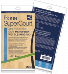 Bona Supercourt Athletic Floor Cleaner Kit - 60" Handle, Frame, 60" Microfiber Sleeve, 60" Wet Microfiber Tacking Sleeve - WM710013471