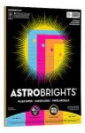 Astrobrights Filler Paper, 8 in x 10-1/2 in, 20 lb, Wide Ruling, Assorted Colors, Pack of 100