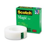 Scotch 810 Magic Photo-Safe Writable Self-Adhesive Invisible Tape with Dispenser, 3/4 X 300 in, Matte Clear, Pack of 3