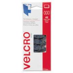 Velcro Premated Wafer Thin Peel and Stick Oval Fastener, 1-1/4 X 1/2 in, Black, Pack of 40