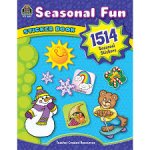 Teacher Created Resources Seasonal Fun Sticker Book, 1514 Stickers/Book