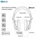 Headphones, Wireless Noisehush i9 Bluetooth Active Noise-Canceling - (White and Beige) - Foldable, #13796